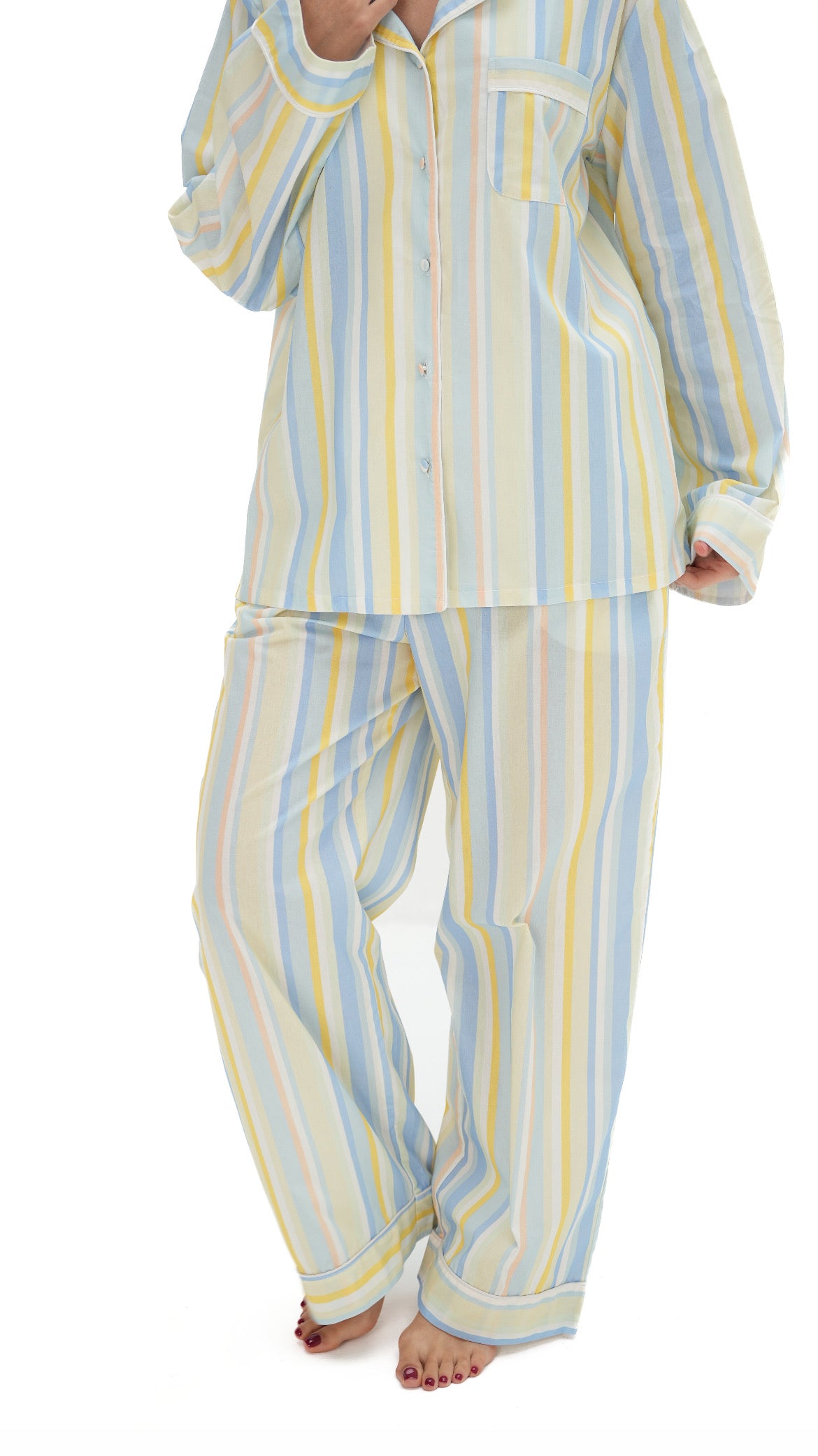 Stripes - Cotton Long Pajama Set