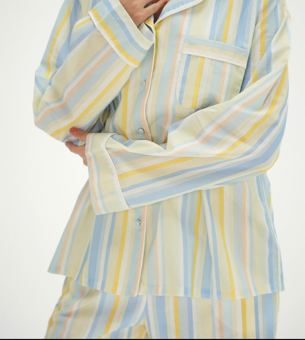 Stripes - Cotton Long Pajama Set