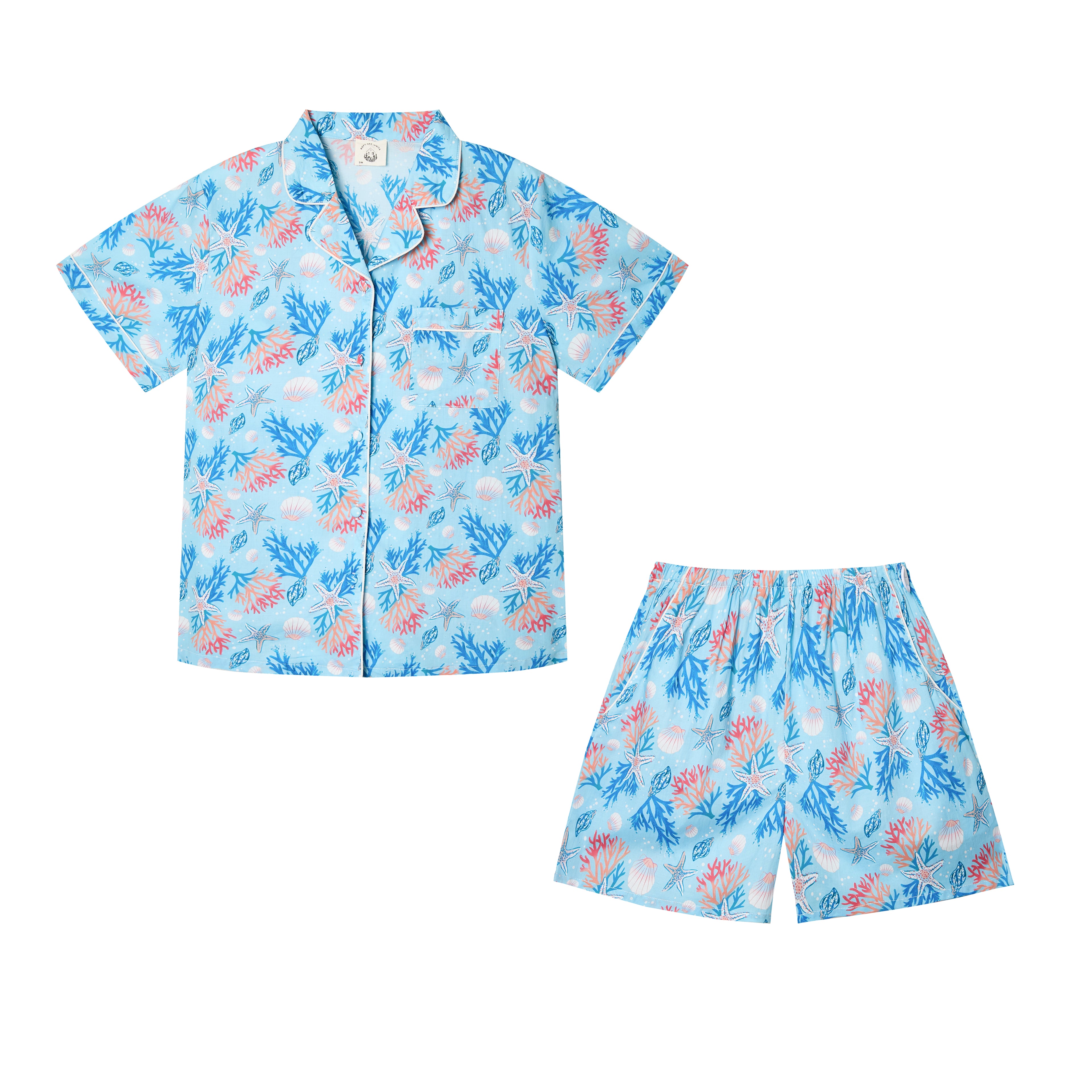 Ocean - Short Sleeve cotton Comfort Set (Shorts)