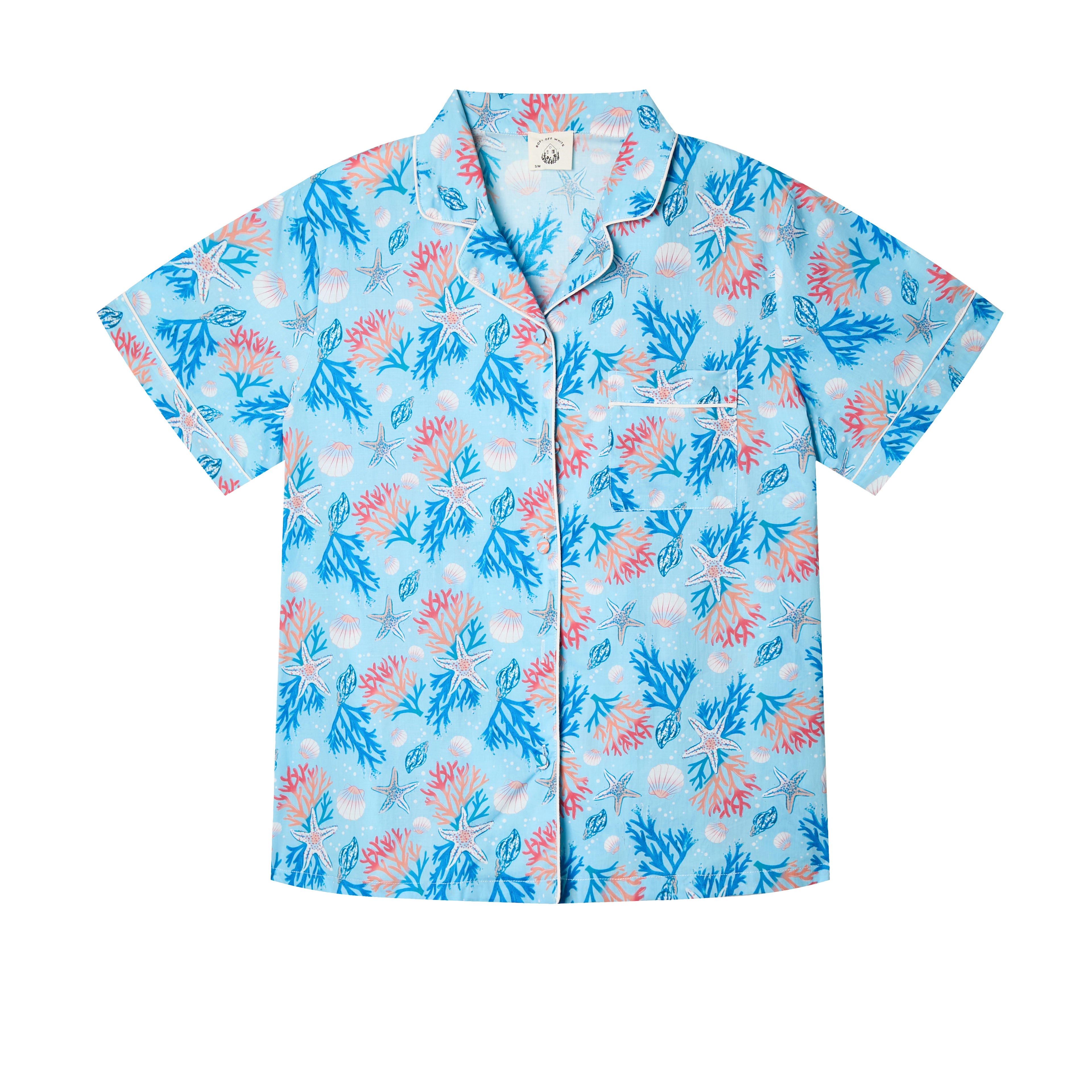 Ocean - Short Sleeve cotton Comfort Set (Long Pants)